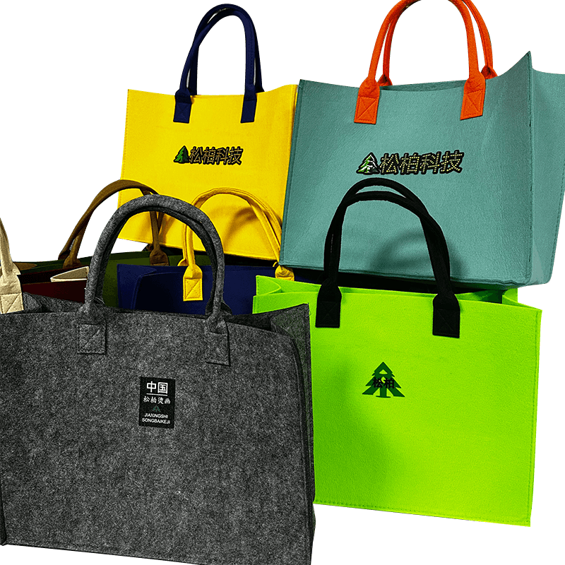 Tas Tangan Felt dengan Label Perpindahan Panas